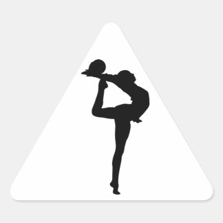 Rhythmic Gymnastics Silhouette Triangelformat Klistermärke