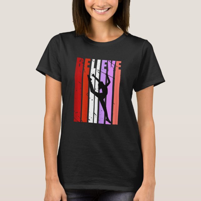 Rhythmic Gymnastics tror att Baton Twirling Girls  T Shirt (Framsida)