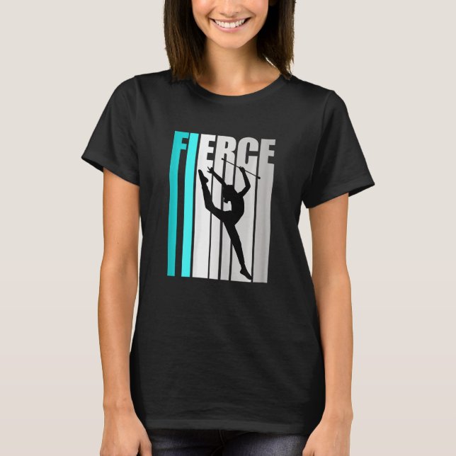 Rhythmic Gymnastics Turcoise Fierce Teammate T Shirt (Framsida)