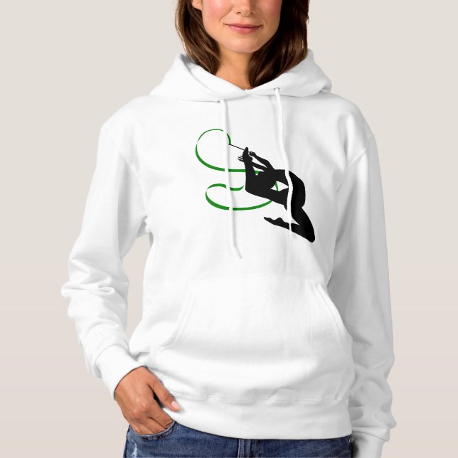 Rhythmic Gymnastics Womens Hoodie T Shirt (Framsida)
