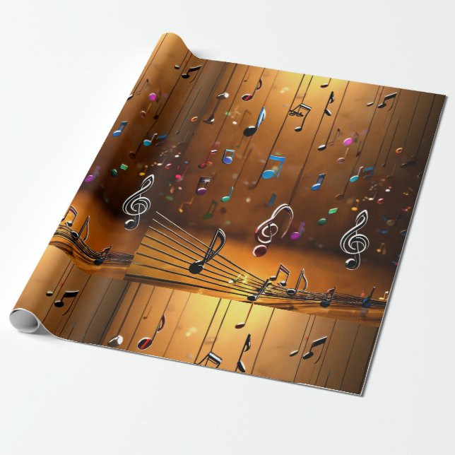 Rhythmic Harmony: Music Dancing Stil Presentpapper (Utrullad)