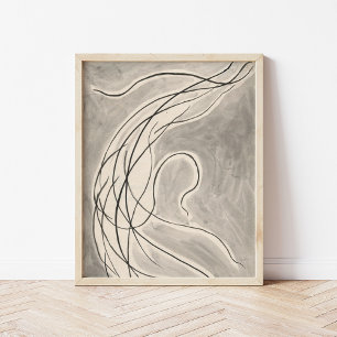 Rhythmic Linjer Abraham Walkowitz Poster