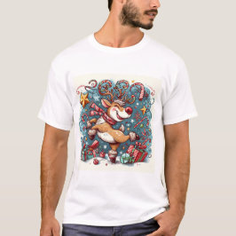 Rhythmic Reindeer Vibes Manar mot Shirt T Shirt