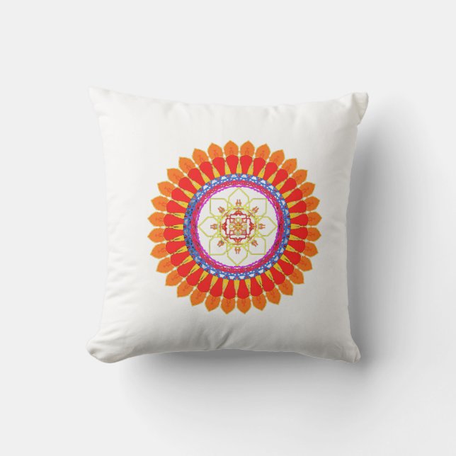 Rhythmisk Eufori Mandala  Kudde (Framsida)