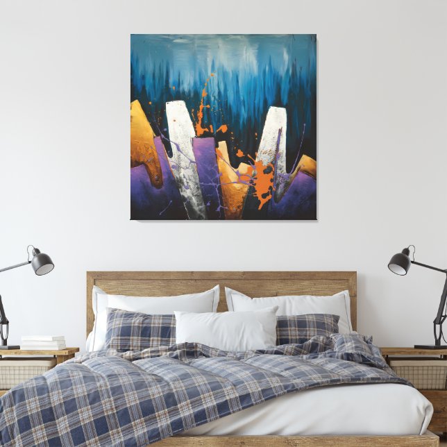 "Rhythms of the Urban Skyline" 🎨 🌆 Canvastryck (Insitu (sovrum))