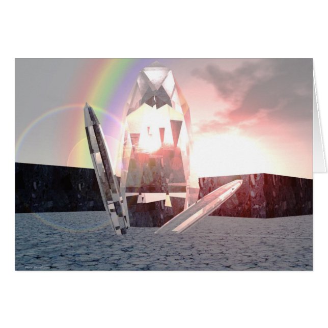 Ri Crystal of Lemuria Hälsningskort (Framsidan Horizontal)