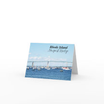 RI Newport Bridge-anteckningskort