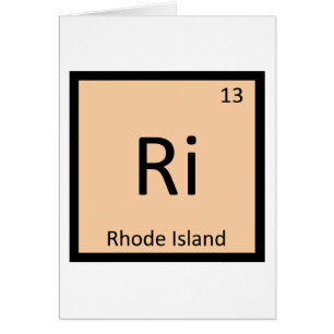 Ri - Rhode Island Statens kemi periodiska system Hälsningskort
