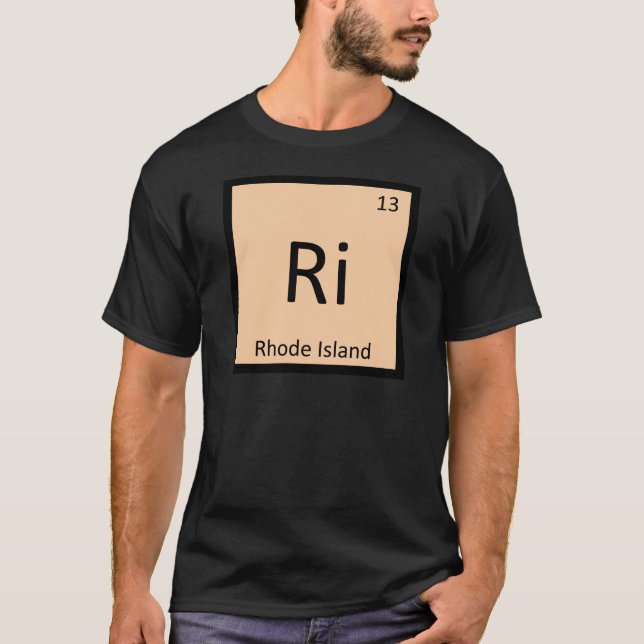 Ri - Rhode island statskemi Periodic Bord Tee (Framsida)