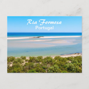 Ria Formosa i Algarve i Portugal Vykort