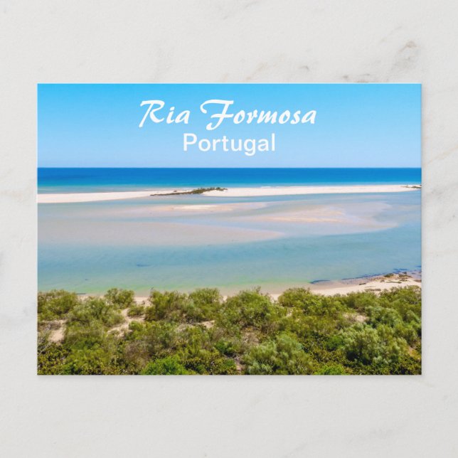 Ria Formosa i Algarve i Portugal Vykort (Framsida)