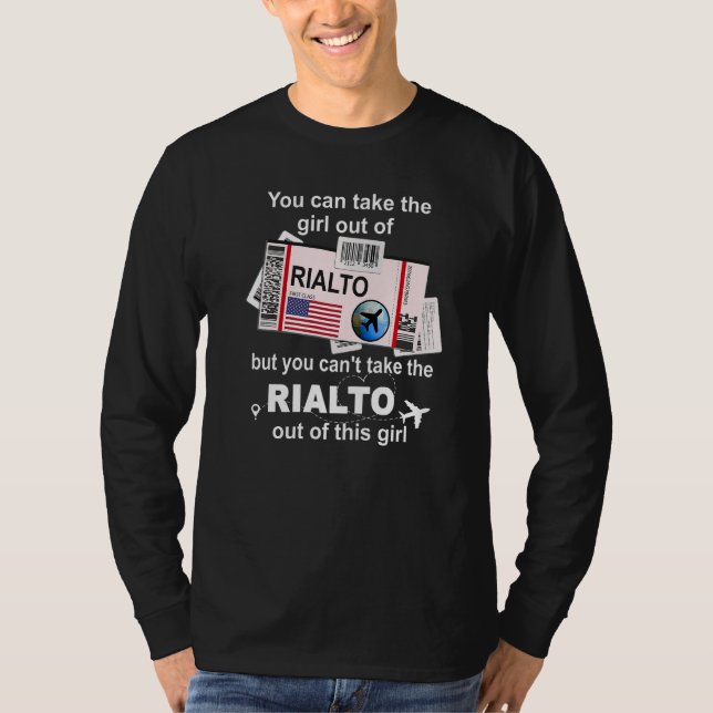 Rialto Boarding Pass  Rialto Girl T Shirt (Framsida)