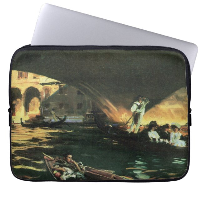 Rialto Bridge, Grand Canal av John Singer Sargent Laptop Sleeve (Framsidan)