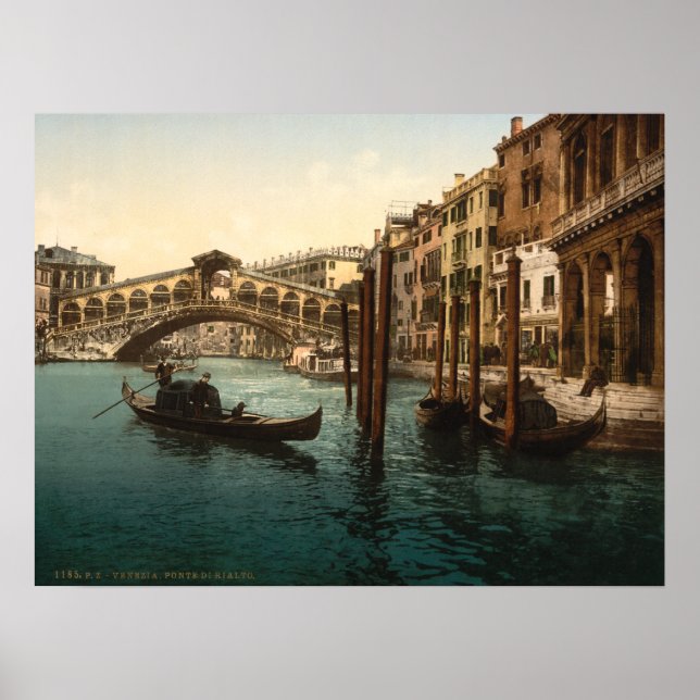 Rialto Bridge I, Venedig, Italien Archival Print Poster (Framsidan)