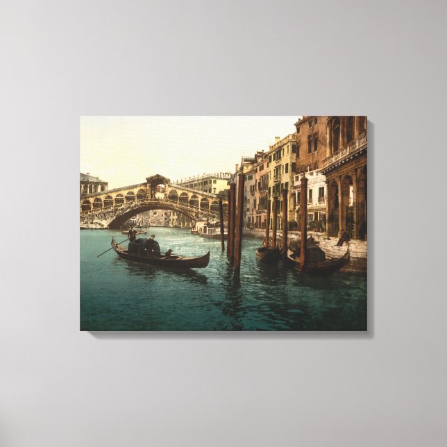 Rialto Bridge I, Venedig, Italien Canvastryck (Framsida)