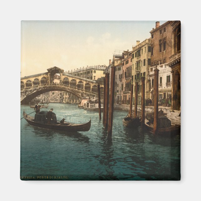 Rialto Bridge I, Venedig, Italien Magnet (Framsidan)