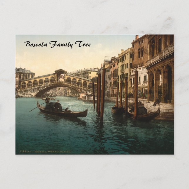 Rialto Bridge I, Venedig, Italien Vykort (Framsida)