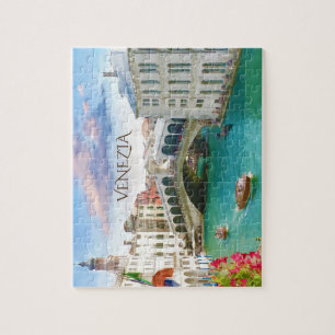 Rialto Bridge i Venedig Venedig, Italien Puzzle Pussel