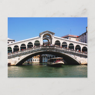 Rialto Bridge i Venedig Vykort