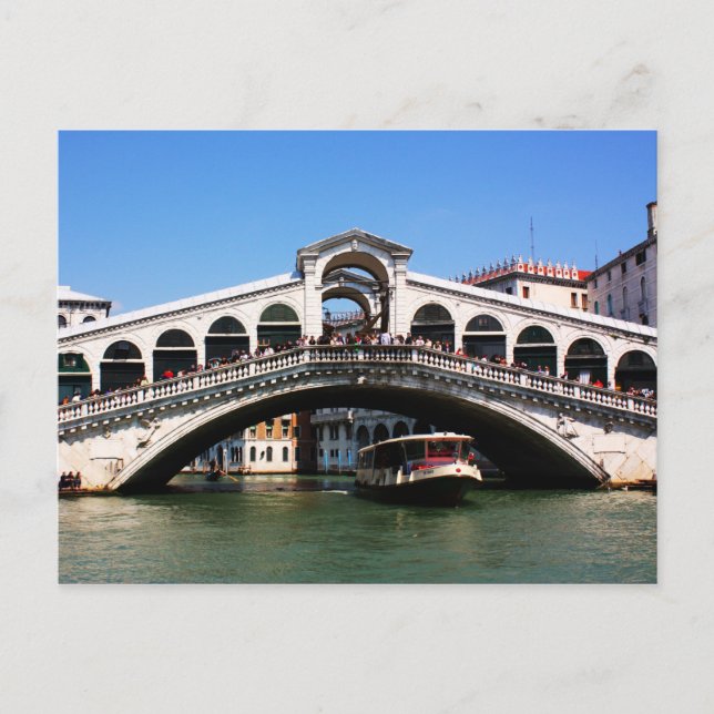 Rialto Bridge i Venedig Vykort (Framsida)