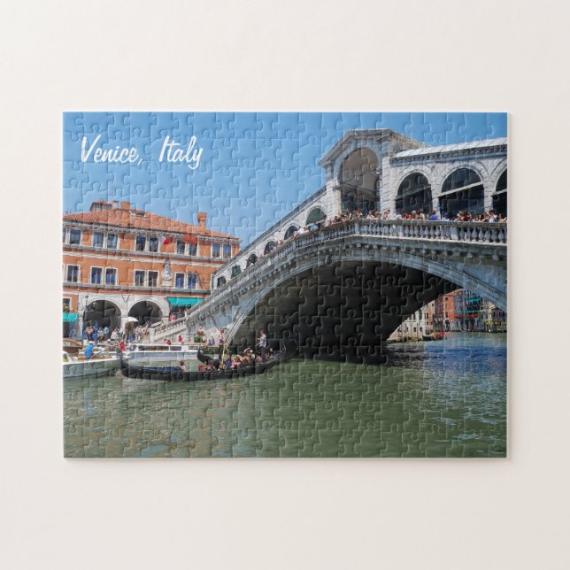 Rialto Bridge in Venice, Italy Puzzle Pussel (Horisontell)