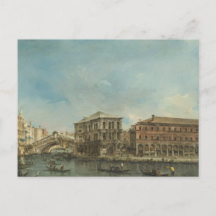 Rialto Bridge med Palazzo dei Camerlenghi Vykort