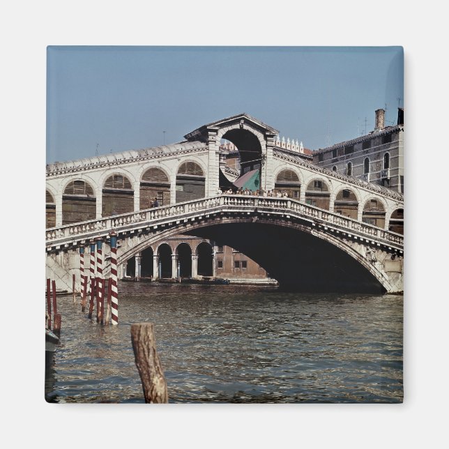 Rialto Bridge, påbörjade 1588 Magnet (Framsidan)