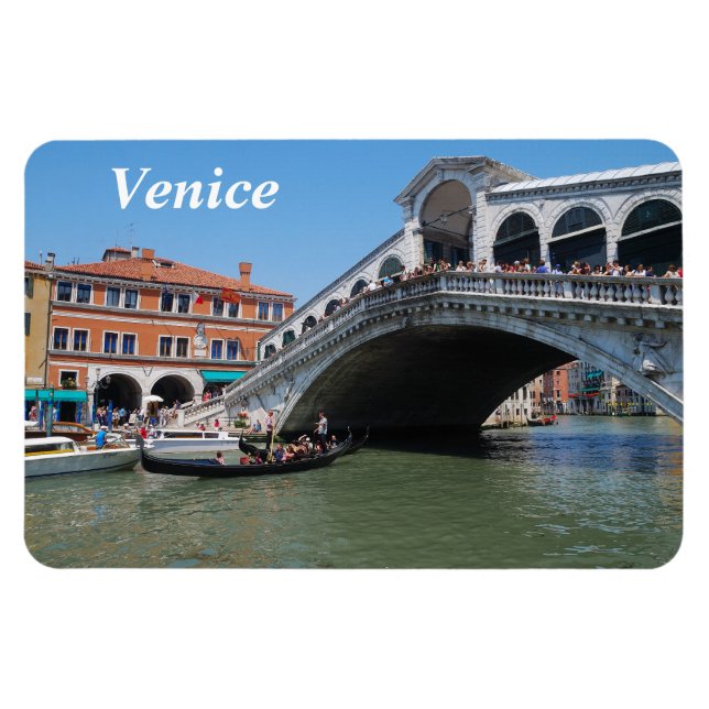Rialto Bridge Premium Magnet (Horisontell)