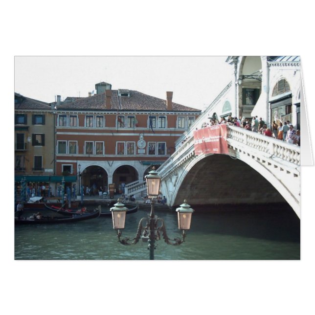 Rialto Bridge, Venedig Hälsningskort (Framsidan Horizontal)