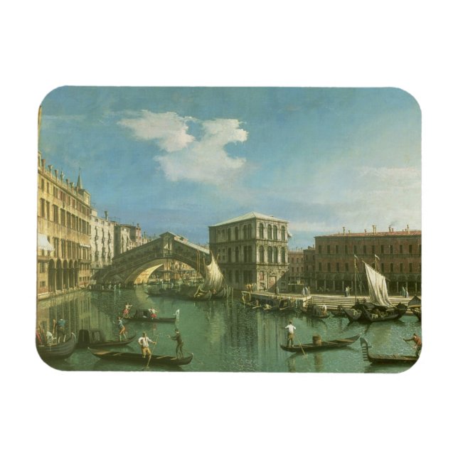 Rialto Bridge, Venedig Magnet (Horisontell)