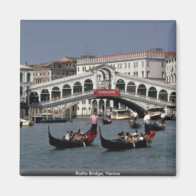 Rialto Bridge, Venedig Magnet (Framsidan)