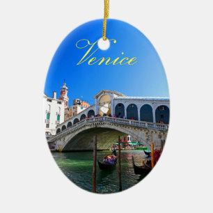 Rialto Bridge Venedig - Pro Photo Julgransprydnad Keramik