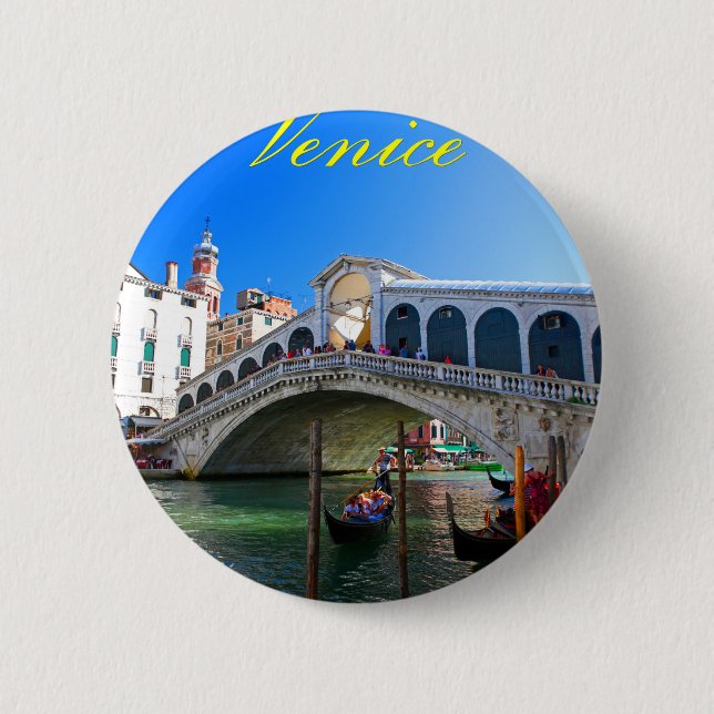 Rialto Bridge Venedig - Pro Photo Knapp (Framsida)