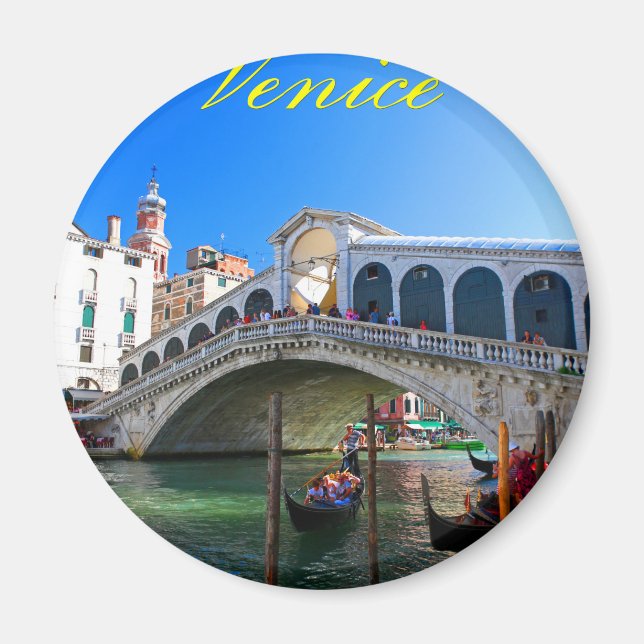 Rialto Bridge Venedig - Pro Photo Magnet (Framsidan)