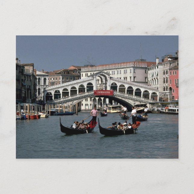 Rialto Bridge, Venedig Vykort (Framsida)