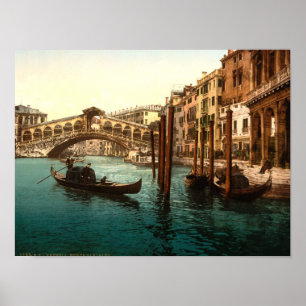 Rialto Bridge Venedigs Italien Grand Canal Poster