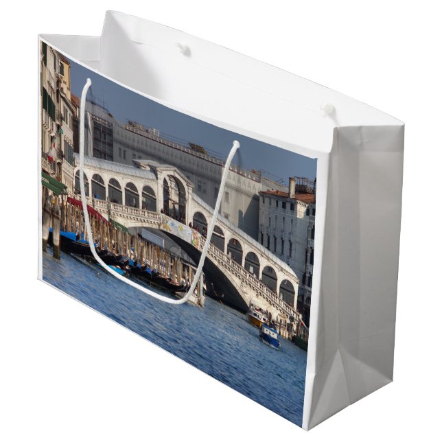 Rialto Bridge Venice Italien (Framsidan Vinklad)