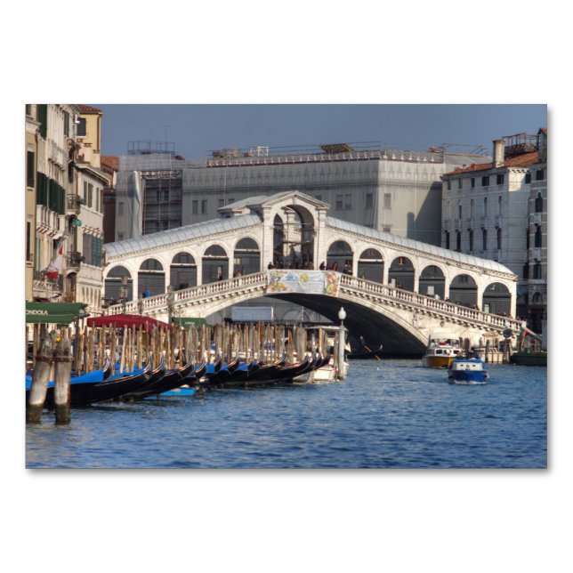 Rialto Bridge Venice Italien Bordsnummer (Framsidan)