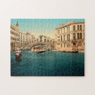 Rialto Bridge Venice Italien Grand Canal Boat Pussel