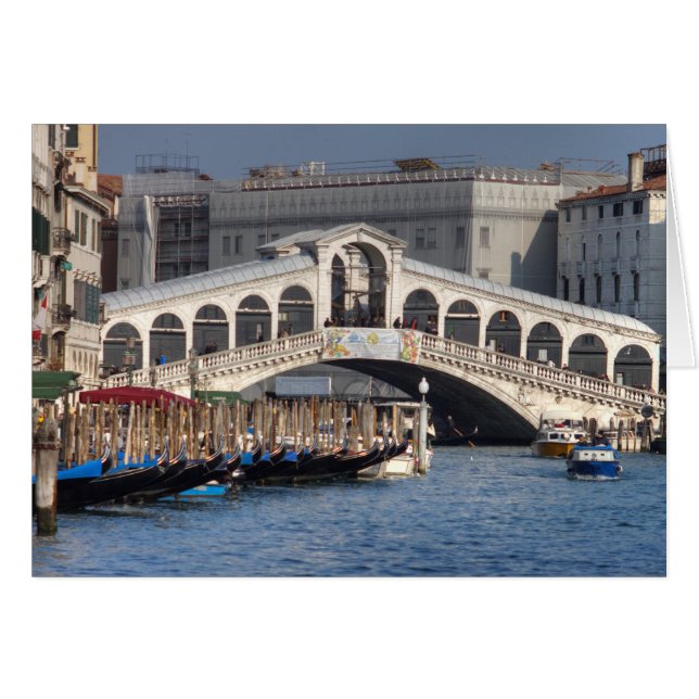 Rialto Bridge Venice Italien Hälsningskort (Framsidan Horizontal)