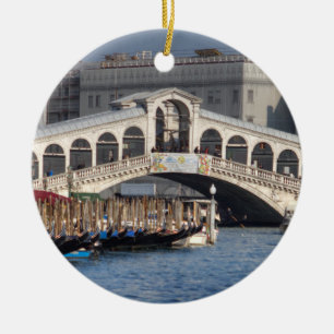 Rialto Bridge Venice Italien Julgransprydnad Keramik