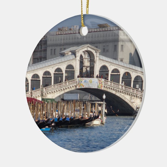 Rialto Bridge Venice Italien Julgransprydnad Keramik (Vänster)