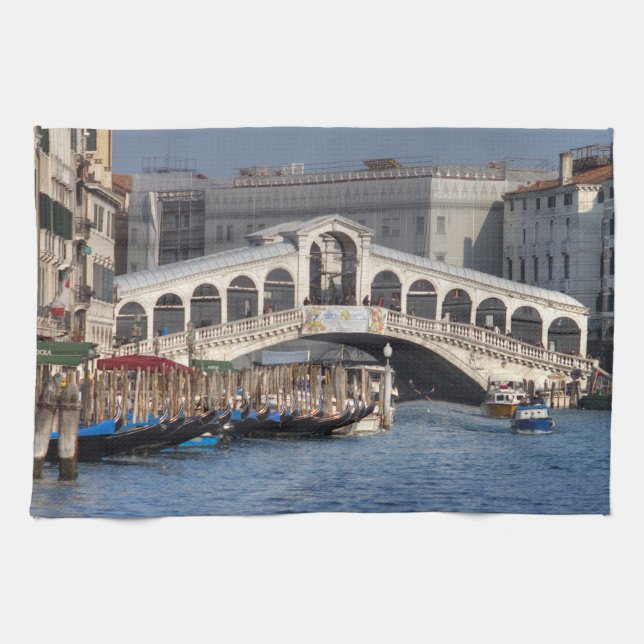 Rialto Bridge Venice Italien Kökshandduk (Horisontell)
