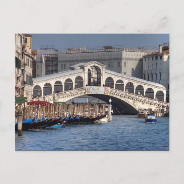 Rialto Bridge Venice Italien Vykort (Framsida)