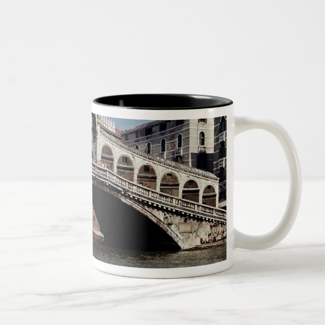 Rialto överbryggar, börjat 1588 Två-Tonad mugg (Höger)