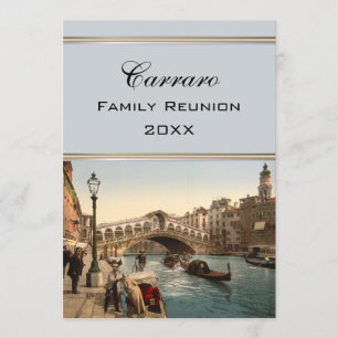 Rialto överbryggar II, Venedig, italienfamiljmöte Inbjudningar