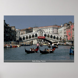 Rialto överbryggar, Venedig Poster