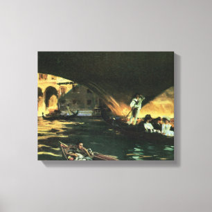 Rialtobron, Stora kanalen av John Singer Sargent Canvastryck