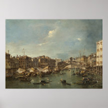 Rialtobron, Venedig - F Guardi Fina konstaffisch