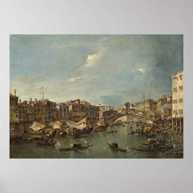 Rialtobron, Venedig - F Guardi Fina konstaffisch Poster (Framsidan)